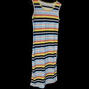 Bobbie & Brookes Striped Sleeveless Maxi Dress Size Small